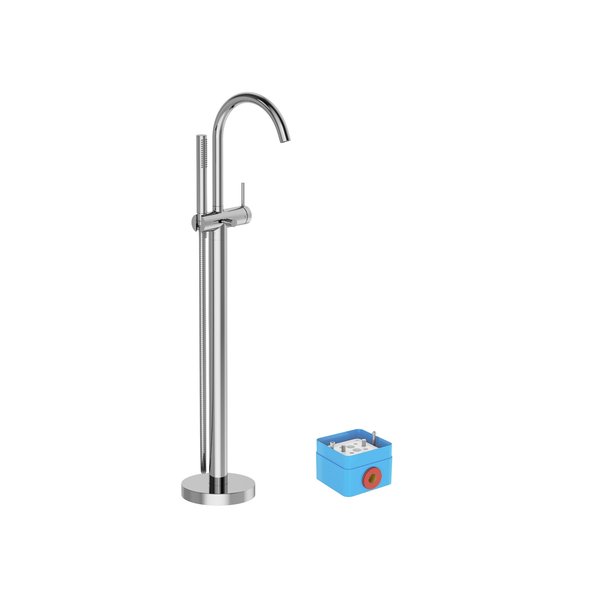 Смеситель для ванны Ravak Freedom X070436 напольный 
без термостата хром