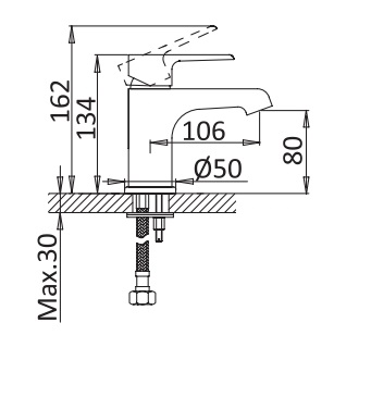 Смеситель для раковины Cezares Nautic NAUTIC-LS1-01-W0 хром
