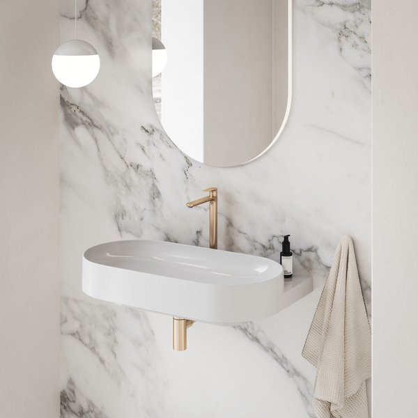 Смеситель для раковины Ravak Eleganta X070423 розовое золото матовое