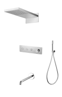 Душевая система  Boheme Fusion 130-2-CR монтаж встраиваемая в стену без термостата 