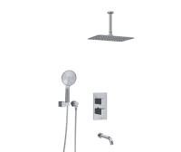 Душевая система со смесителем Wasserkraft  A171568 Thermo монтаж встраиваемая в стену с термостатом хром