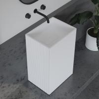 Раковина  прямоугольная Abber STEIN AS2503-H искусственный камень цвет белый матовый