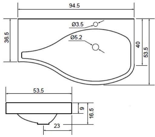Раковина мебельная прямоугольная Aquanet Сопрано НФ-00007880 литьевой мрамор цвет белый