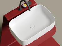 Раковина накладная прямоугольная Ceramica Nova Element CN6053MW фарфор цвет белый матовый