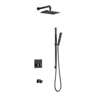 Душевая система со смесителем Black&White Universe U7567GM монтаж встраиваемая  в стену с термостатом вороненая сталь