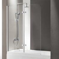 Шторка для ванны распашная складная  Cezares Eco ECO-O-V-21-120/140-C-Cr 120 см, стекла прозрачные, профиль хром