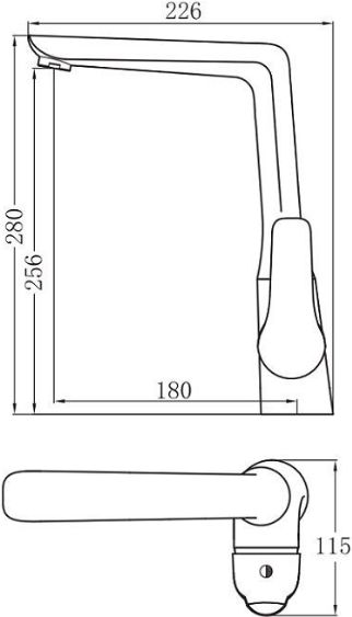 Смеситель для кухни Aquanet Pragmatic AF430-41С без подключения к фильтру хром