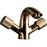 Смеситель для раковины Boheme Royal Cristal 291-Royal/CRST black золото