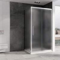 Душевой угол Abber Schwarzer Diamant AG30120MH-S100M прямоугольный 120x100 стекла матовые, профиль хром