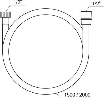 Шланг Ravak SatinFlex X07P695 графит 