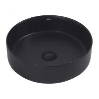 Раковина  круглая Abber Bequem AC2109MB фаянс цвет черный матовый