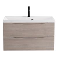 Тумба под раковину подвесная BelBagno Marino MARINO-900-2C-SO-RG-P 90 см  2 ящика цвет Rovere Grigio 