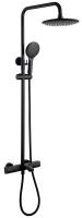 Душевая система со смесителем Abber Thermostat AF8516B монтаж настенная без термостата черный матовый