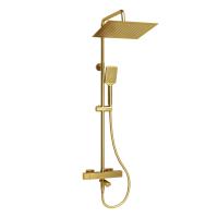 Душевая система со смесителем Wasserkraft  A199.260.201.BG Thermo монтаж настенная с термостатом золото