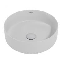 Раковина накладная круглая Abber Bequem AC2108MLG фаянс цвет светло-серый матовый