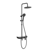 Душевая система со смесителем Lemark Tropic LM7012BL монтаж встраиваемая в стену без термостата черный