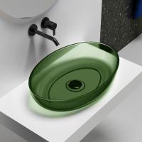 Раковина  овальная Abber Kristall AT2801Emerald полиэфирная смола цвет зеленый