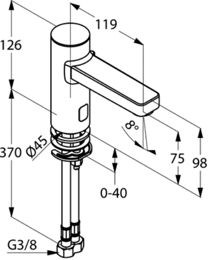 Смеситель для раковины Kludi Zenta 3810005 хром