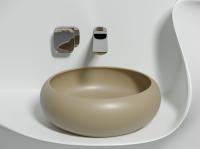 Раковина накладная круглая Ceramica Nova Element CN6050MC фарфор цвет бежевый матовый