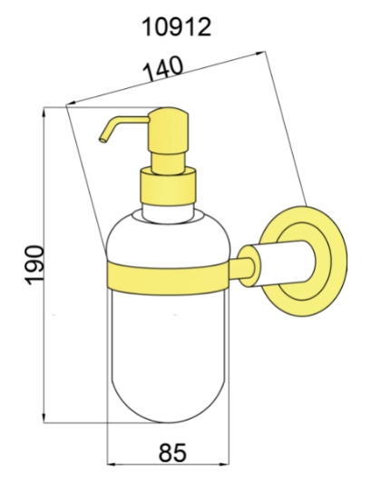 Диспенсер для мыла Boheme Murano Cristal 10912-CRST-BR