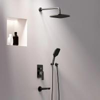 Душевая система со смесителем Damixa Gala 953510300 монтаж встраиваемая в стену без термостата черный матовый