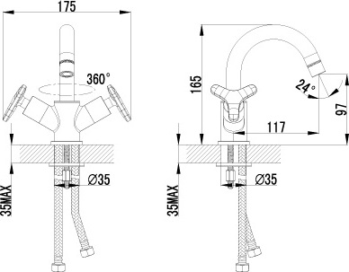 Смеситель для раковины Lemark Plus Spirit LM1907C хром