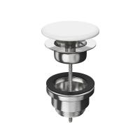 Донный клапан универсальный Kerama Marazzi DRR.1/WHT латунь/керамика белый