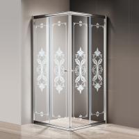 Душевой угол Cezares Giubileo GIUBILEO-A-2-100-SCORREVOLE-CP-Cr квадратная   стекла прозрачные с узором, профиль хром