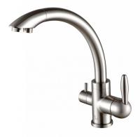 Смеситель для кухни Paulmark Essen Es213001-NI с подключением к фильтру никель