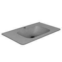 Раковина мебельная прямоугольная Vincea  VCB-2VP800G литьевой мрамор цвет серый матовый