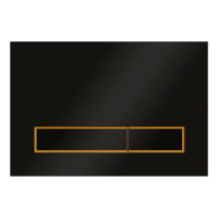 Кнопка смыва Veconi Square Design VFSD003BLG цвет черный-матовое золото