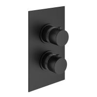 Смеситель для душа на 3 выхода Plumberia Selection IXO XOT5030NO встраиваемый в стену 
с термостатом черный матовый
