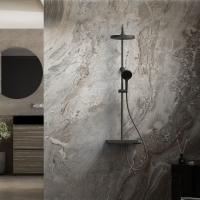 Душевая система со смесителем Vincea Inspire VSFS-3I12TMB монтаж настенная с термостатом матовый черный