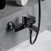 Смеситель для ванны или душа Damixa Eclipse 2.0 481000300 настенный 
без термостата черный матовый