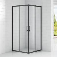 Душевой угол Cezares Eco ECO-O-A-2-90-C-NERO квадратная   стекла , профиль 