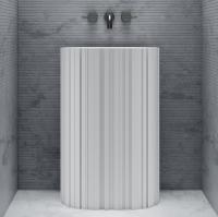 Раковина  овальная Abber STEIN AS2551-H искусственный камень цвет белый матовый