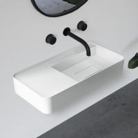 Раковина  прямоугольная Abber STEIN AS2627-0.8 искусственный камень цвет белый матовый