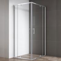Душевой угол Cezares Variante VARIANTE-A/AH-2-80/90-C-Cr квадратная   стекла прозрачные, профиль хром