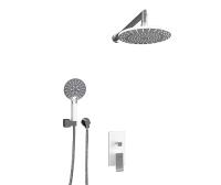 Душевая система со смесителем Wasserkraft  A16067WHITE монтаж встраиваемая в стену без термостата белый/хром