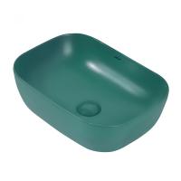 Раковина  прямоугольная Abber Rechteck AC2200MBG фаянс цвет темно-зеленый матовый
