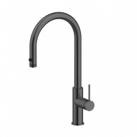 Смеситель для кухни Paulmark Galant Ga213077-GM с подключением к фильтру вороненая сталь