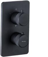 Смеситель для душа на 2 выхода Allen Brau Priority 5.31213-31 встраиваемый в стену 
с термостатом черный матовый