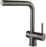 Смеситель для кухни Paulmark Dosse Do214418-GM без подключения к фильтру воронёная сталь