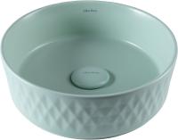 Раковина накладная круглая Allen Brau Fantasy 4.11033.MT керамика цвет зеленый