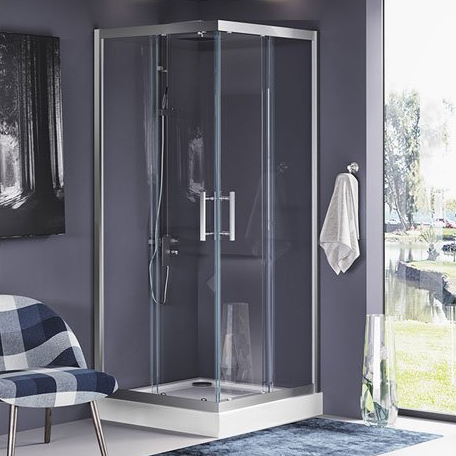 Душевой угол Aquanet Delta 183212 квадратная   стекла прозрачные, профиль хром