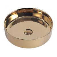 Раковина  круглая Abber Bequem AC2109GG фаянс цвет золото