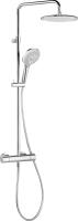 Душевая система со смесителем Kludi Freshline 6709205-00 монтаж настенная с термостатом хром