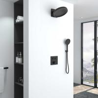 Душевая система со смесителем Vincea  VSFW-421I3MB монтаж встраиваемая в стену без термостата черный матовый