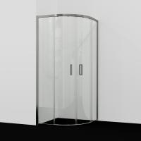 Душевой угол Wasserkraft Tauber 64S01 четверть круга 90x90 стекла прозрачные, профиль брашированный никель
