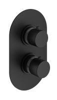Смеситель для душа на 3 выхода Plumberia Selection IXO XOT5050NO встраиваемый в стену 
с термостатом черный матовый